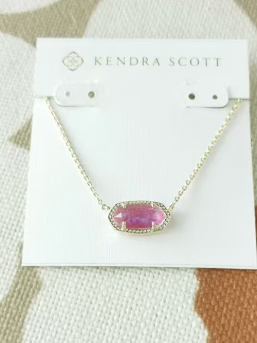 Kendra Scott Elisa Necklace Gold Fuchsia Kyocera Opal